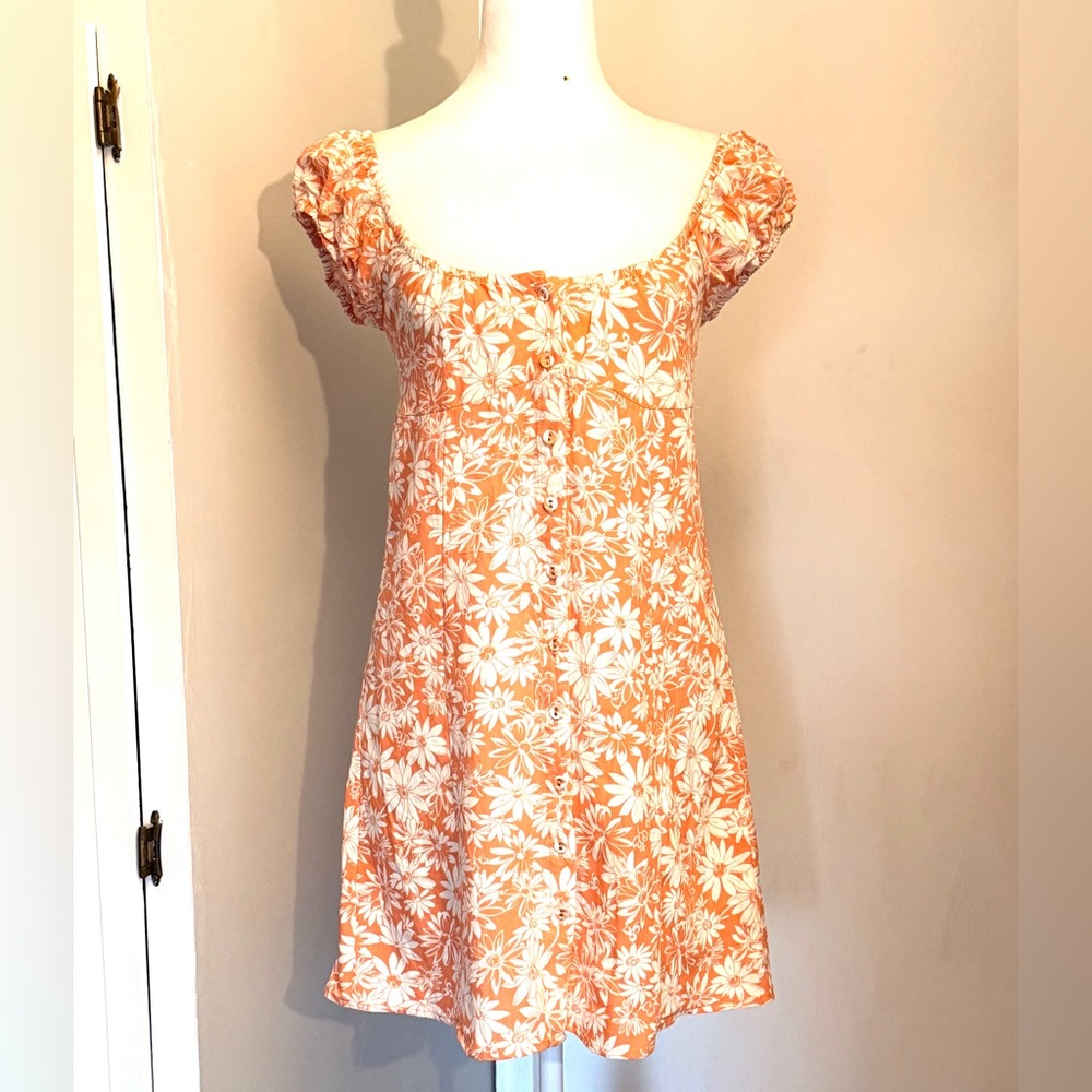 Blu Pepper Super Cute Button Front Mini Dress - image 1